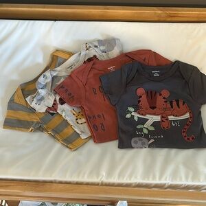 Four pack baby boy onesies